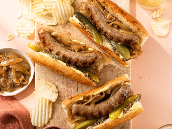 Saucisses à la bière et au fromage de porc biologique