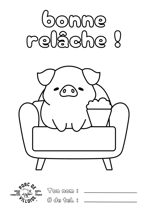 Concours coloriage de la relâche