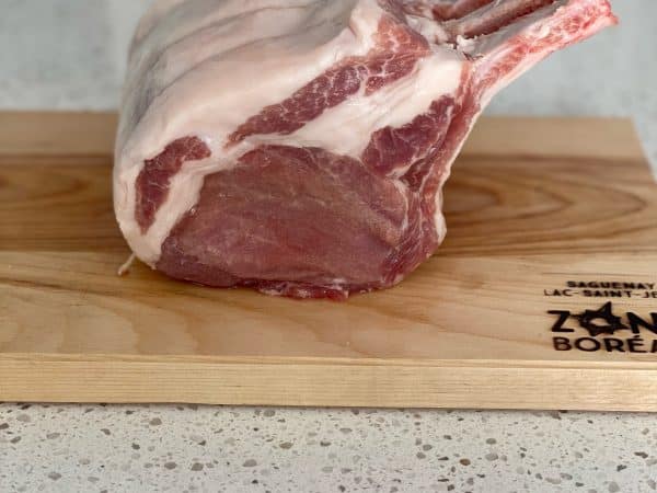 Carré français 4 côtes de porc biologique