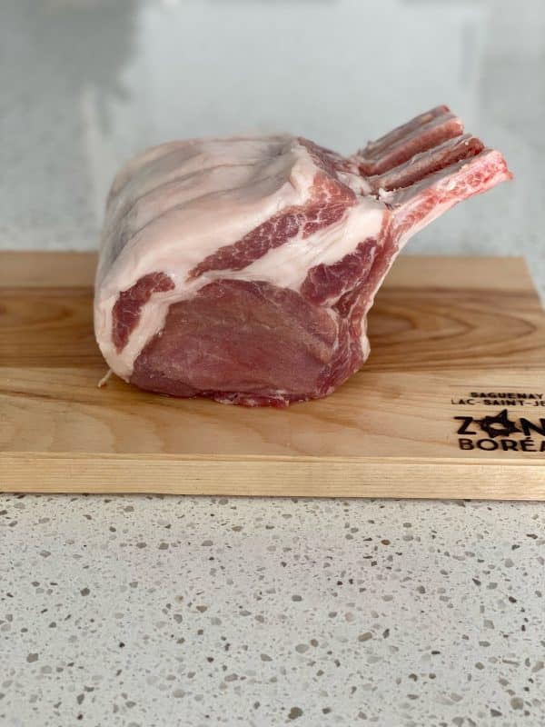 Carré français 4 côtes de porc biologique