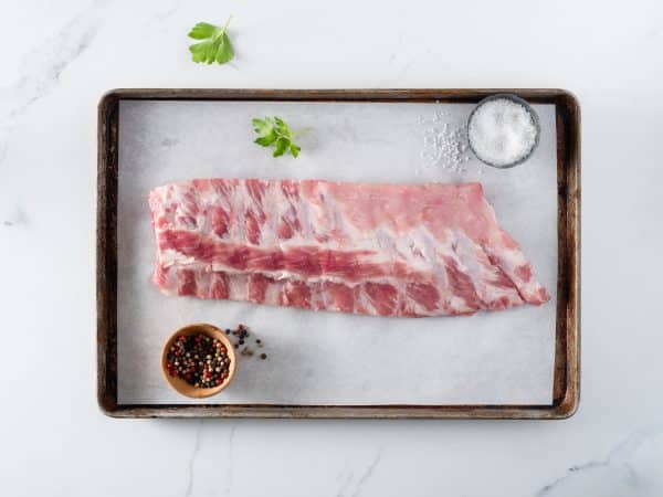 Côtes levées de dos de porc biologique