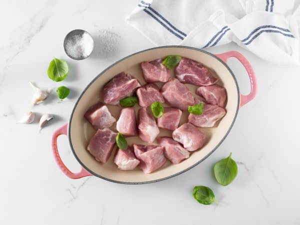 Cubes à mijoter de porc biologique