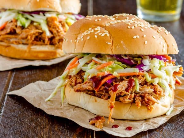 Porc effiloché de porc biologique