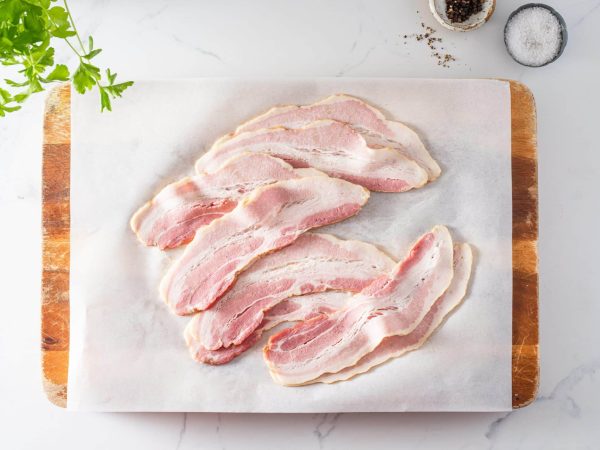 Bacon de porc biologique
