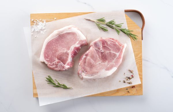 Côtelettes de porc biologique avec os