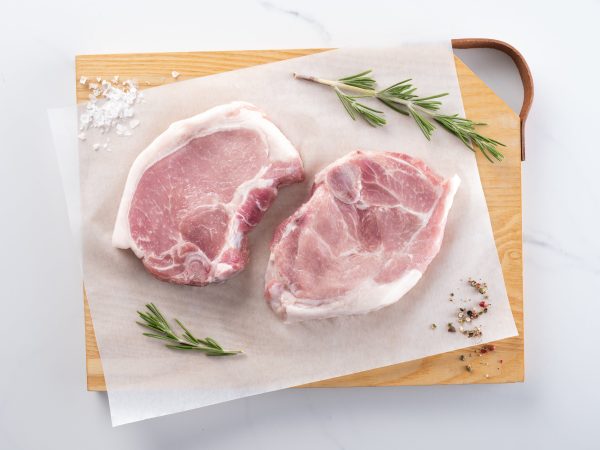 Côtelettes de porc biologique avec os