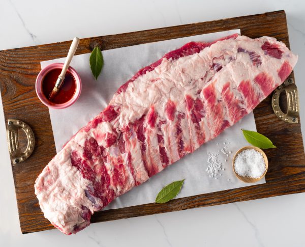 Côte levée de flanc entière de porc biologique