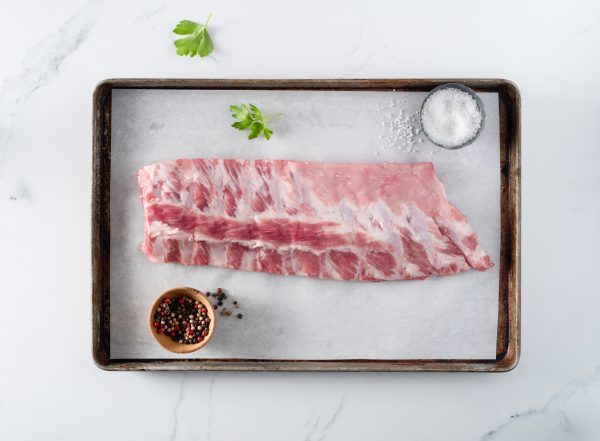 Côtes levées de dos de porc biologique