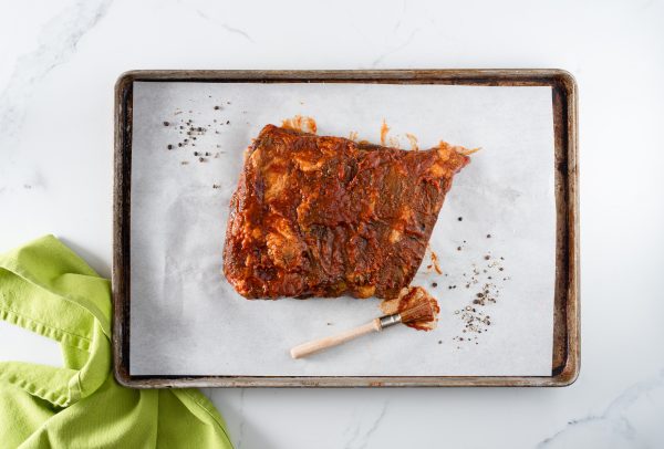 Côte levée fumée de porc biologique
