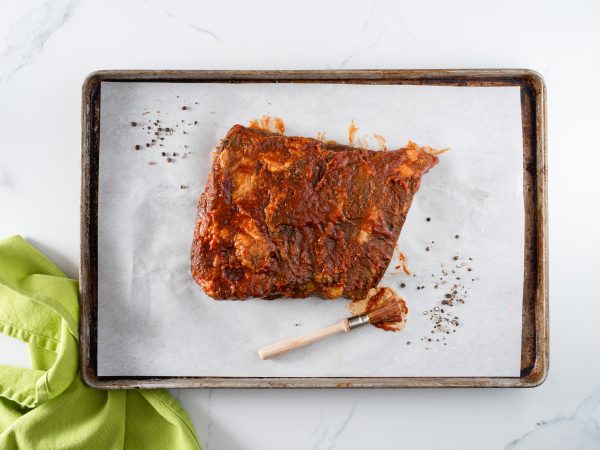 Côte levée fumée de porc biologique