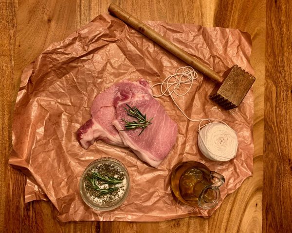 Côtelettes de porc biologique avec os