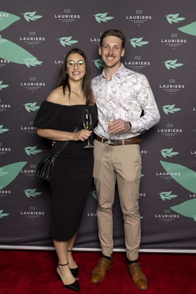 Andréa et William de la ferme villoise au gala des lauriers de la gastronomie  québécoise.