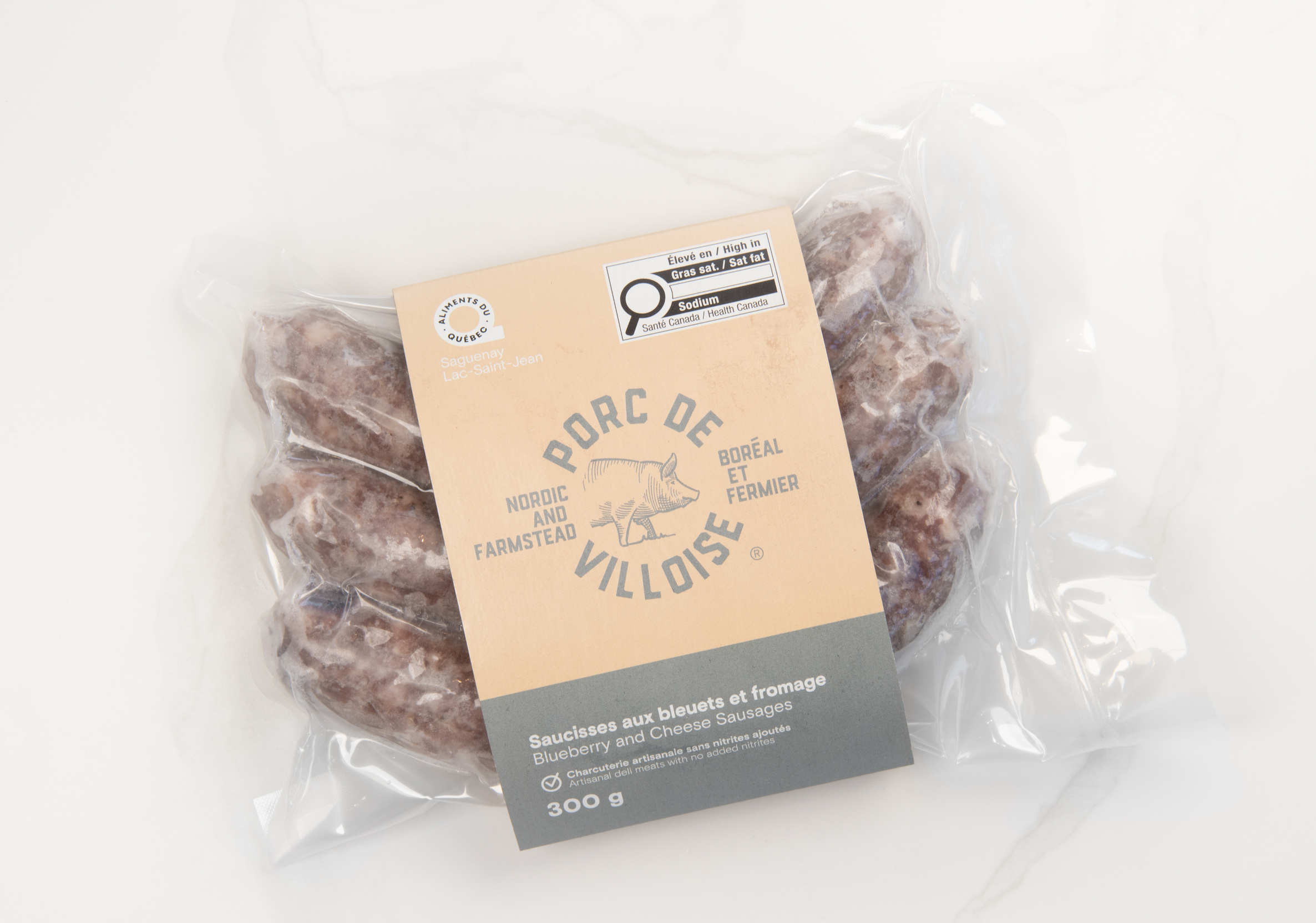 Saucisses aux bleuets et fromage